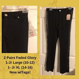 Set of Faded Glory Black Jeans , 1L, 1XL